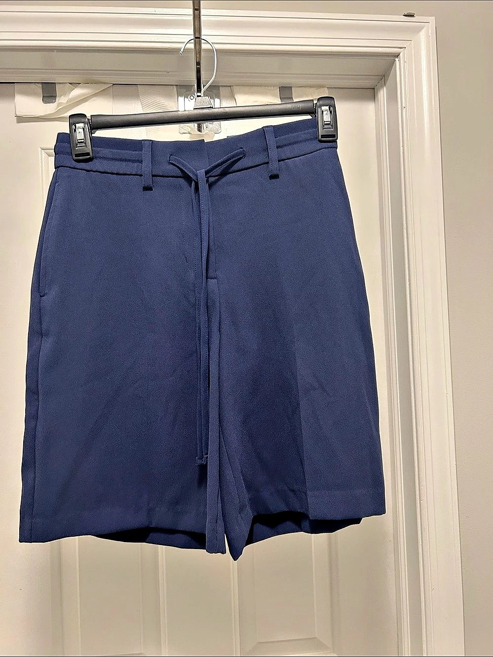 Simply Vera Wang High-Rise No Stretch Shorts Blue Small